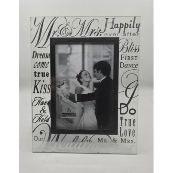 Malden 4x6 wedding picture frame, Glass,  Mr&Mrs First Dance - Picture 1 of 1